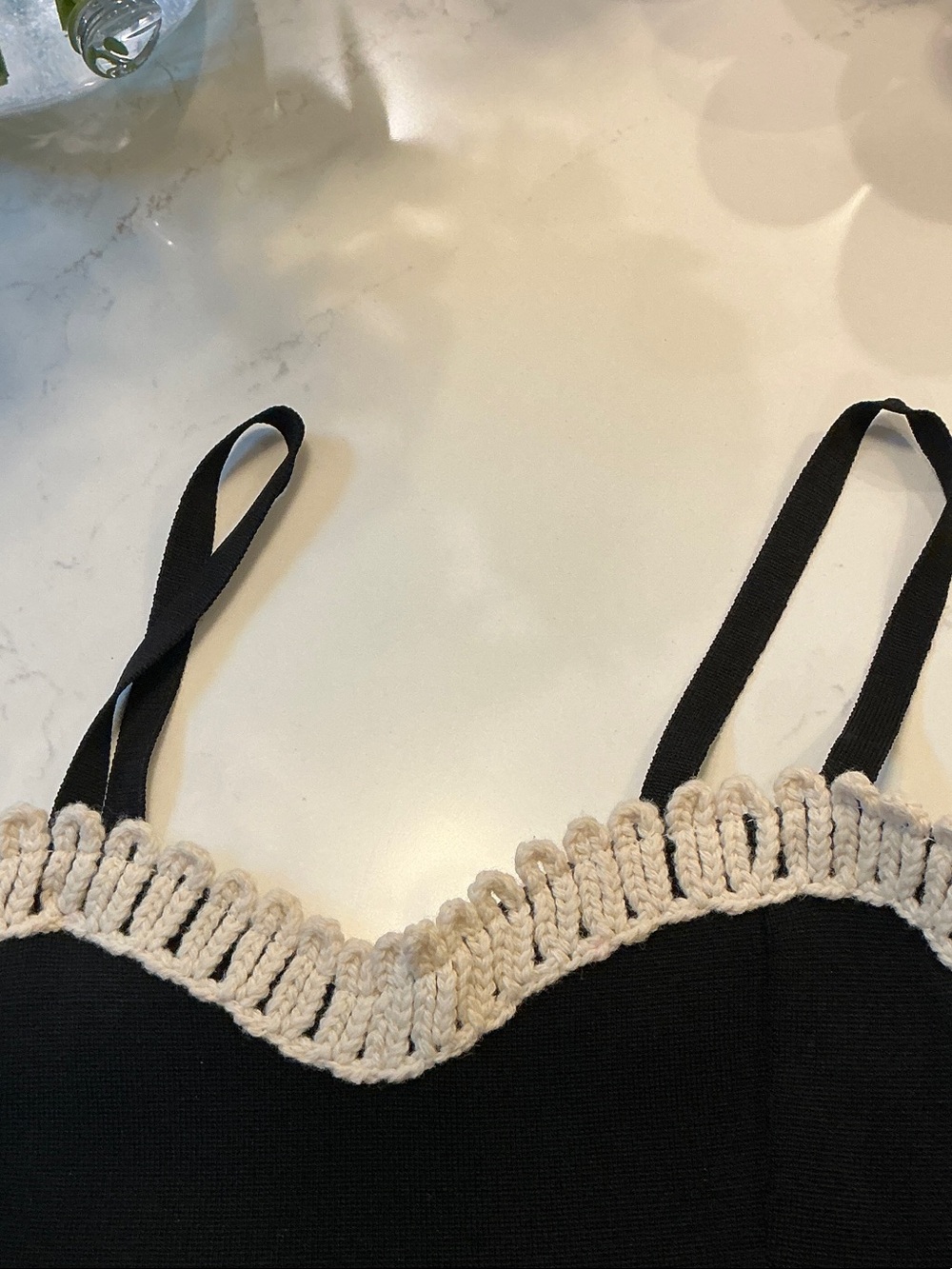 Black Skirt with Cream Trim — Women Skirt Set - Picture 5 of 7